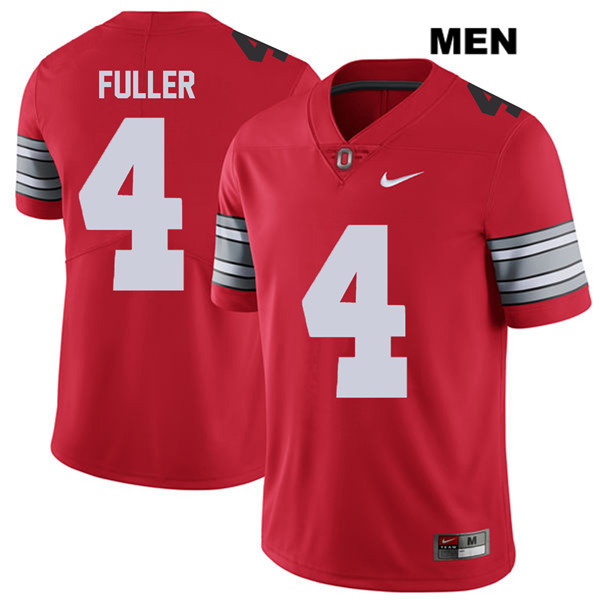 Ohio State Buckeyes Men's Jordan Fuller #4 Red Authentic Nike 2018 Spring Game College NCAA Stitched Football Jersey YX19Q88UY